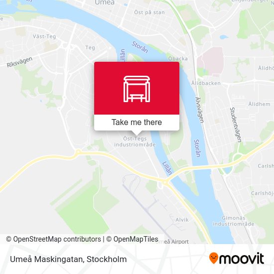Umeå Maskingatan map