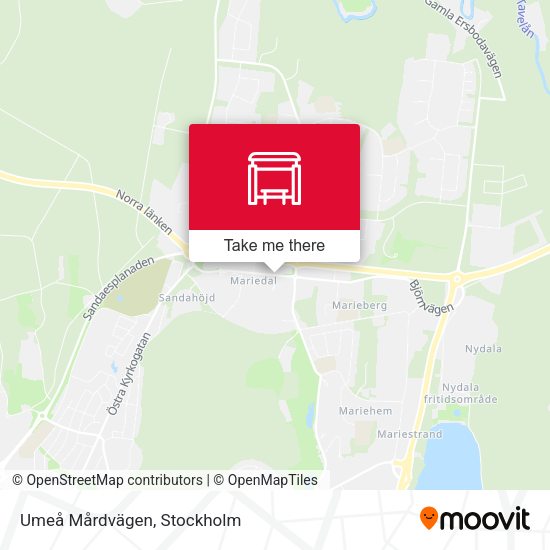 Umeå Mårdvägen map