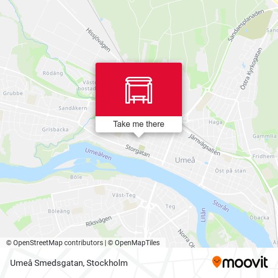 Umeå Smedsgatan map