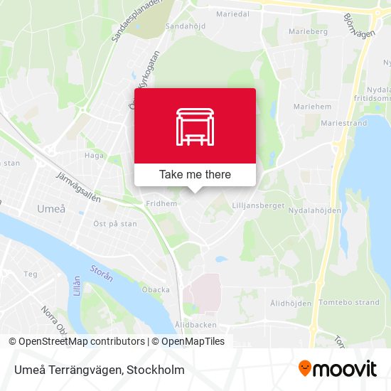 Umeå Terrängvägen map