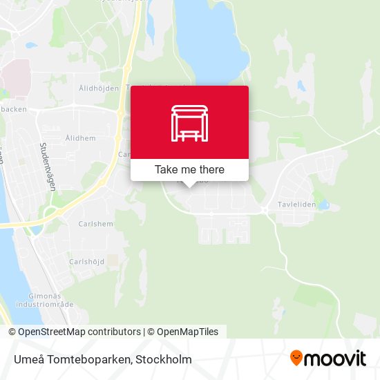 Umeå Tomteboparken map