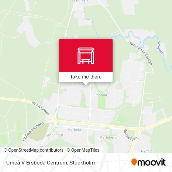 Umeå V Ersboda Centrum map