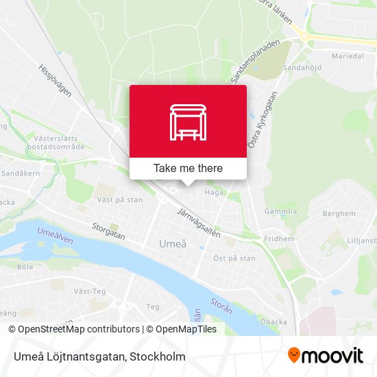 Umeå Löjtnantsgatan map