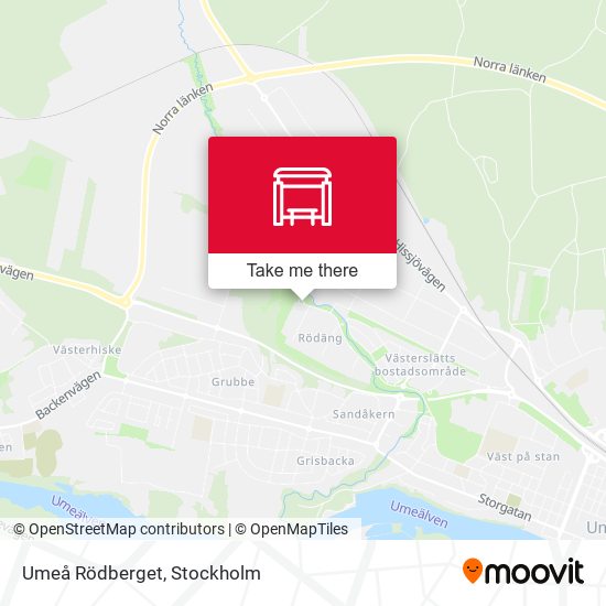 Umeå Rödberget map