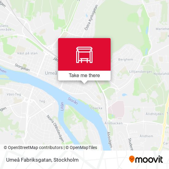Umeå Fabriksgatan map