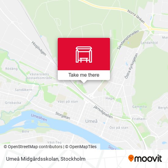 Umeå Midgårdsskolan map