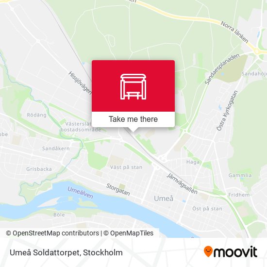 Umeå Soldattorpet map