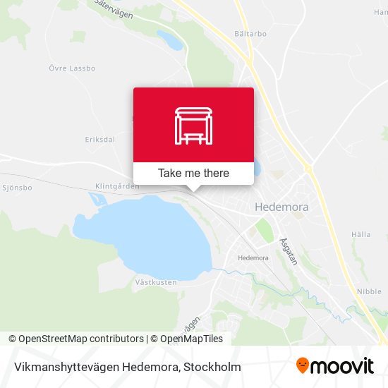 Vikmanshyttevägen Hedemora map