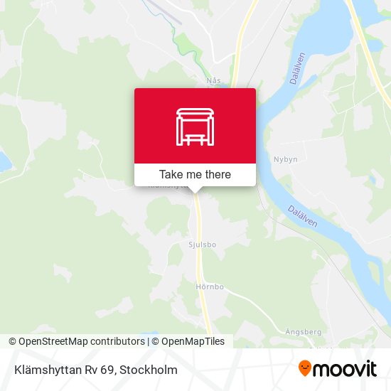 Klämshyttan Rv 69 map