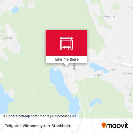 Tallgatan Vikmanshyttan map