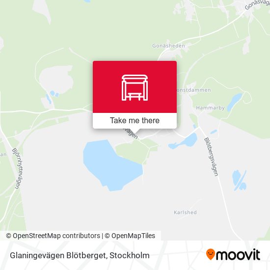 Glaningevägen Blötberget map