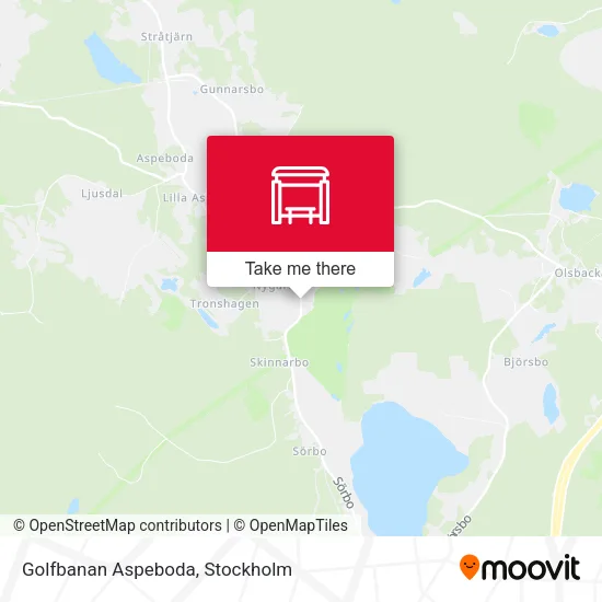 Golfbanan Aspeboda map