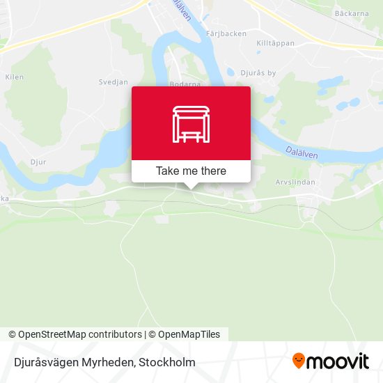 Djuråsvägen Myrheden map