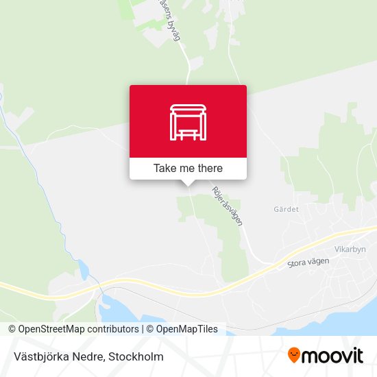 Västbjörka Nedre map