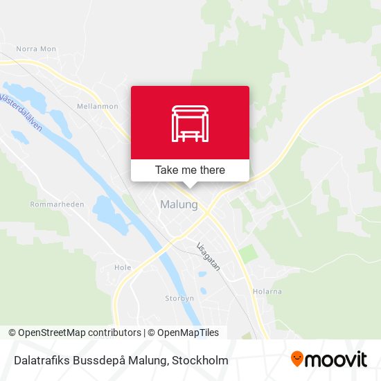 Dalatrafiks Bussdepå Malung map
