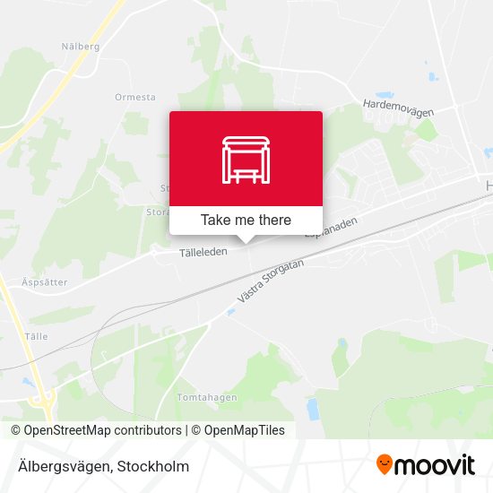 Älbergsvägen map
