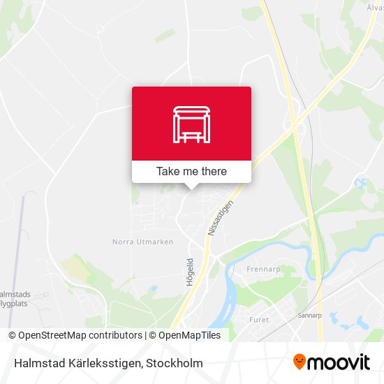Halmstad Kärleksstigen map