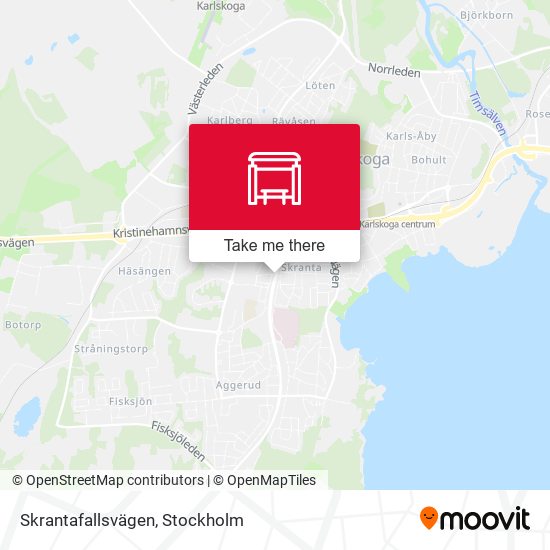 Skrantafallsvägen map