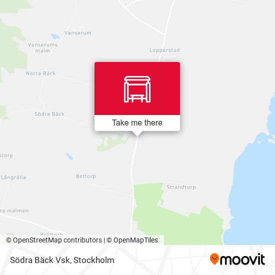 Södra Bäck Vsk map