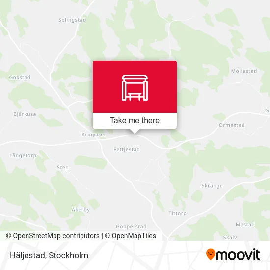 Häljestad map
