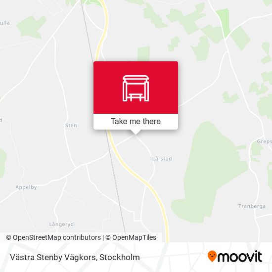 Västra Stenby Vägkors map