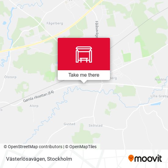 Västerlösavägen map