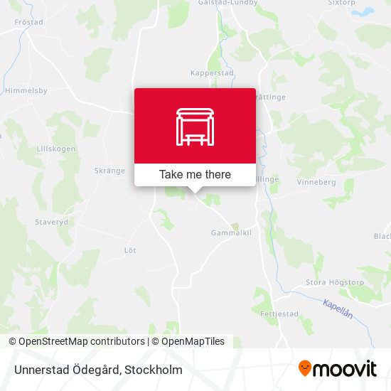 Unnerstad Ödegård map