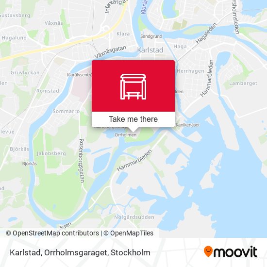 Karlstad, Orrholmsgaraget map