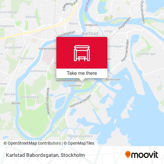 Karlstad Babordsgatan map
