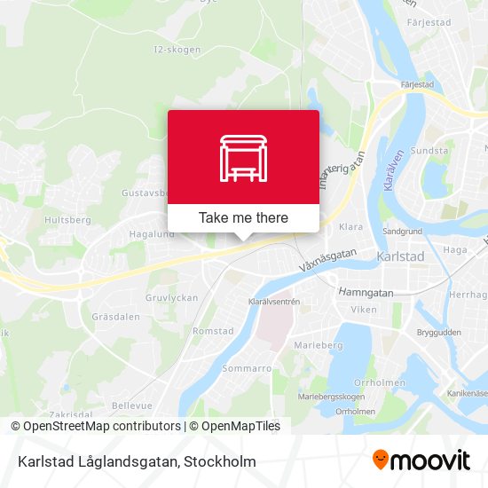 Karlstad Låglandsgatan map