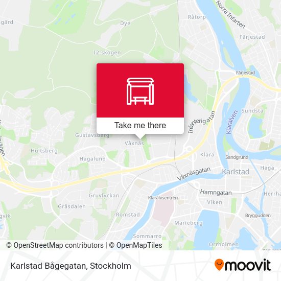 Karlstad Bågegatan map