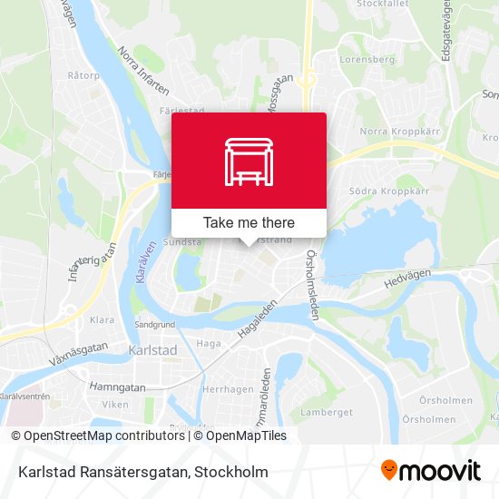 Karlstad Ransätersgatan map