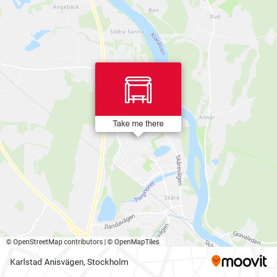 Karlstad Anisvägen map