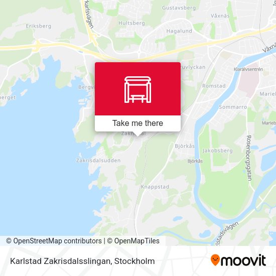 Karlstad Zakrisdalsslingan map