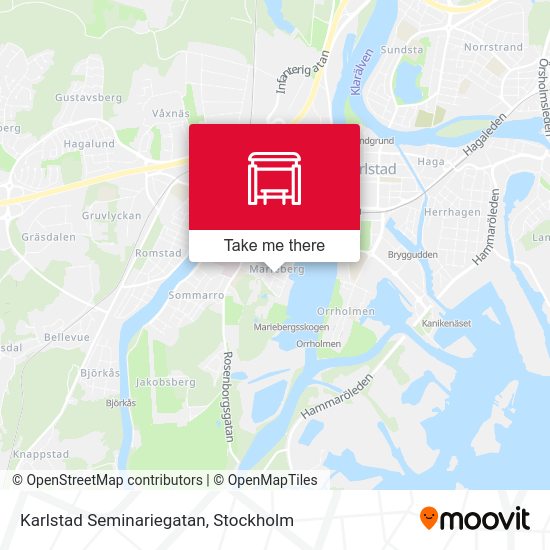 Karlstad Seminariegatan map