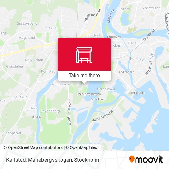 Karlstad, Mariebergsskogen map