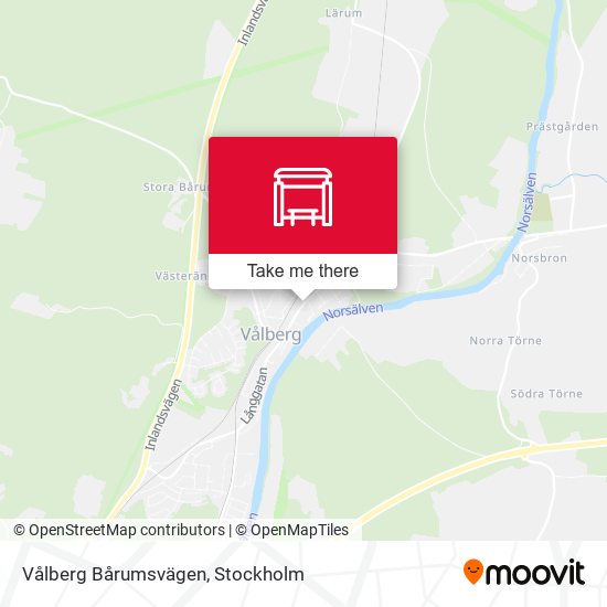 Vålberg Bårumsvägen map