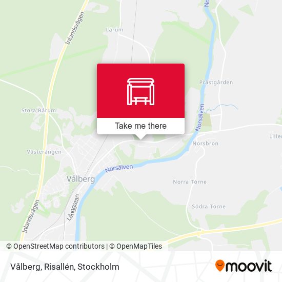 Vålberg, Risallén map