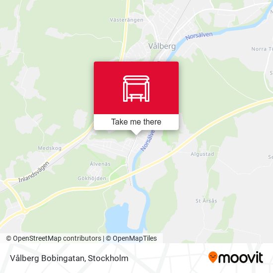 Vålberg Bobingatan map