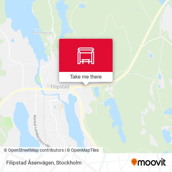 Filipstad Åsenvägen map