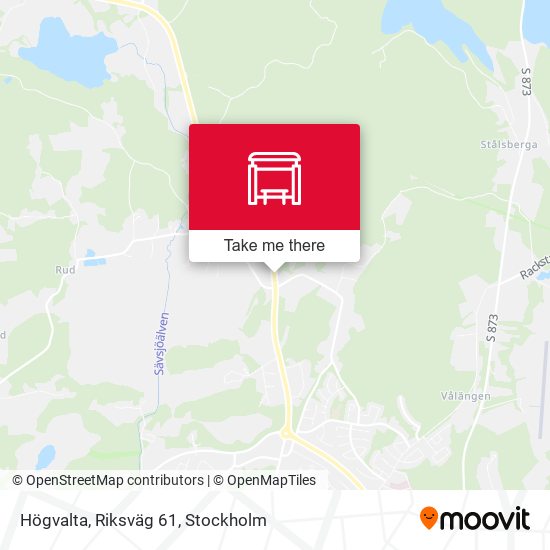 Högvalta, Riksväg 61 map