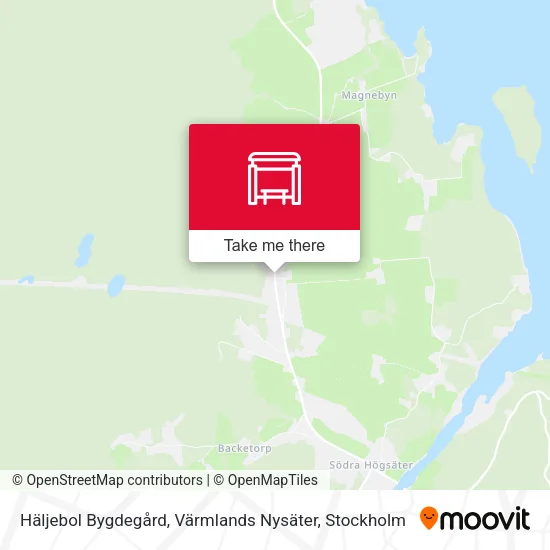 Häljebol Bygdegård, Värmlands Nysäter map