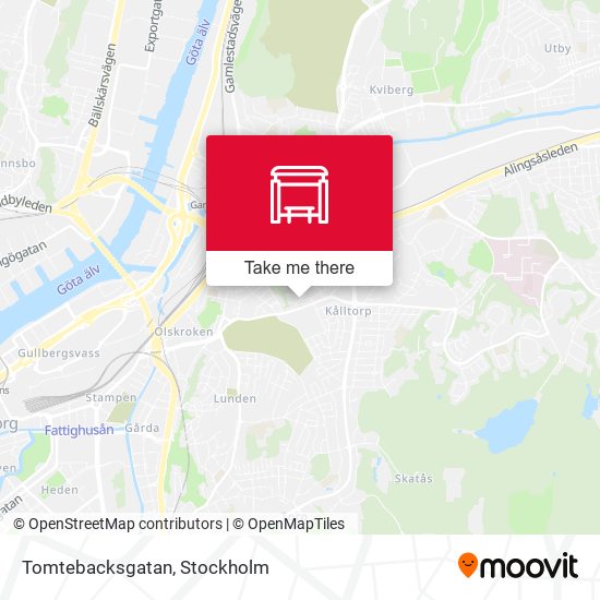 Tomtebacksgatan map