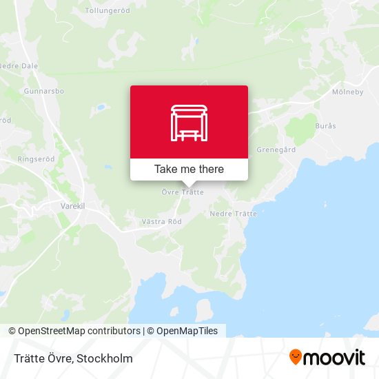 Trätte Övre map