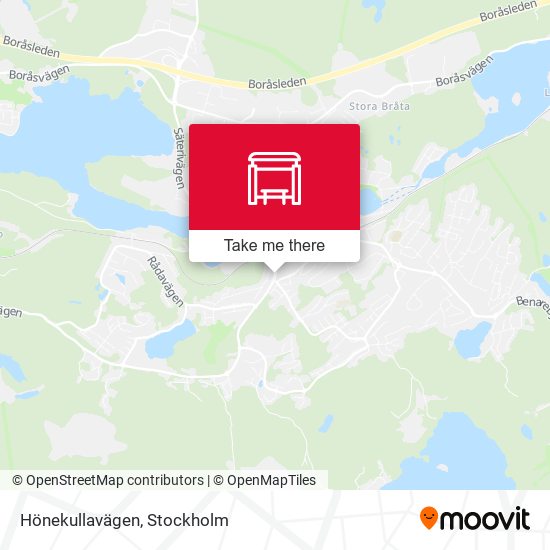 Hönekullavägen map