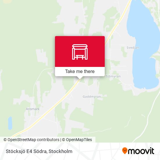 Stöcksjö E4 Södra map