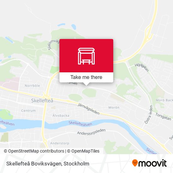 Skellefteå Boviksvägen map