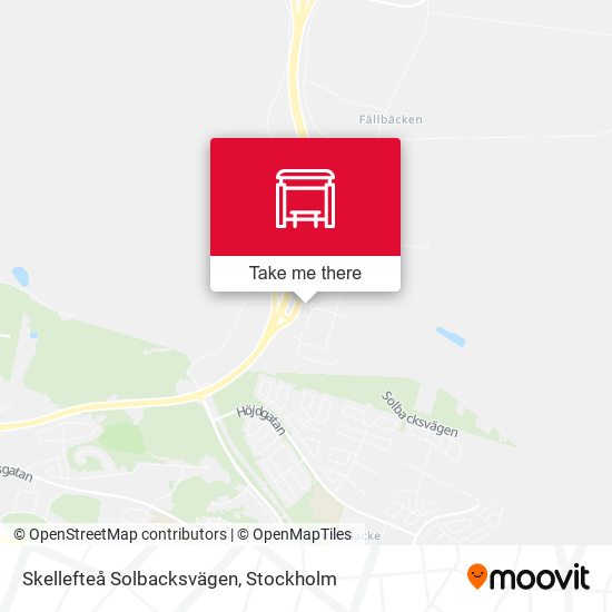 Skellefteå Solbacksvägen map