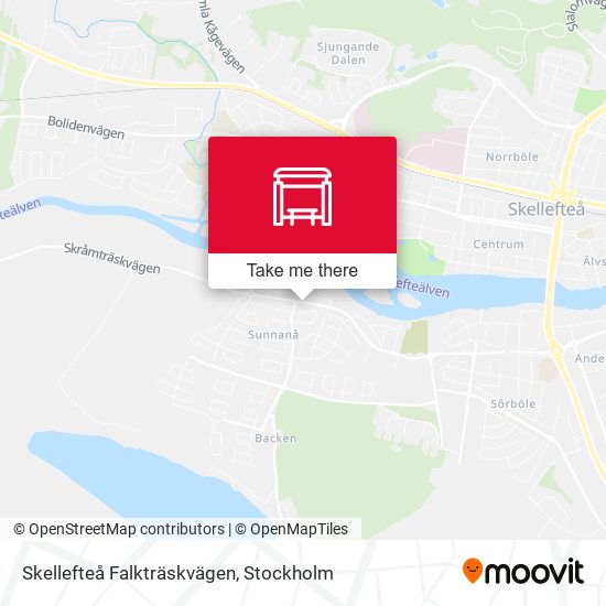 Skellefteå Falkträskvägen map
