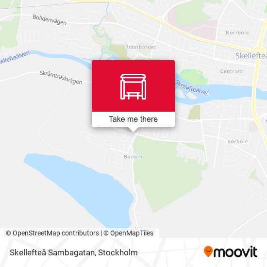 Skellefteå Sambagatan map